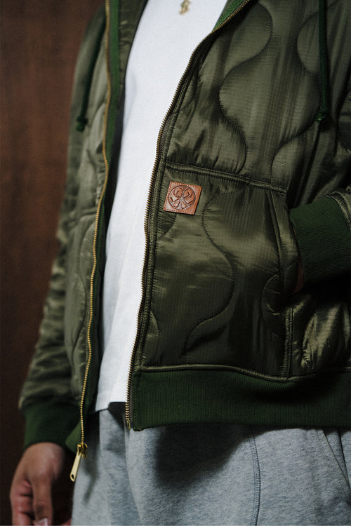 Liner Zip Hoodie / Khaki