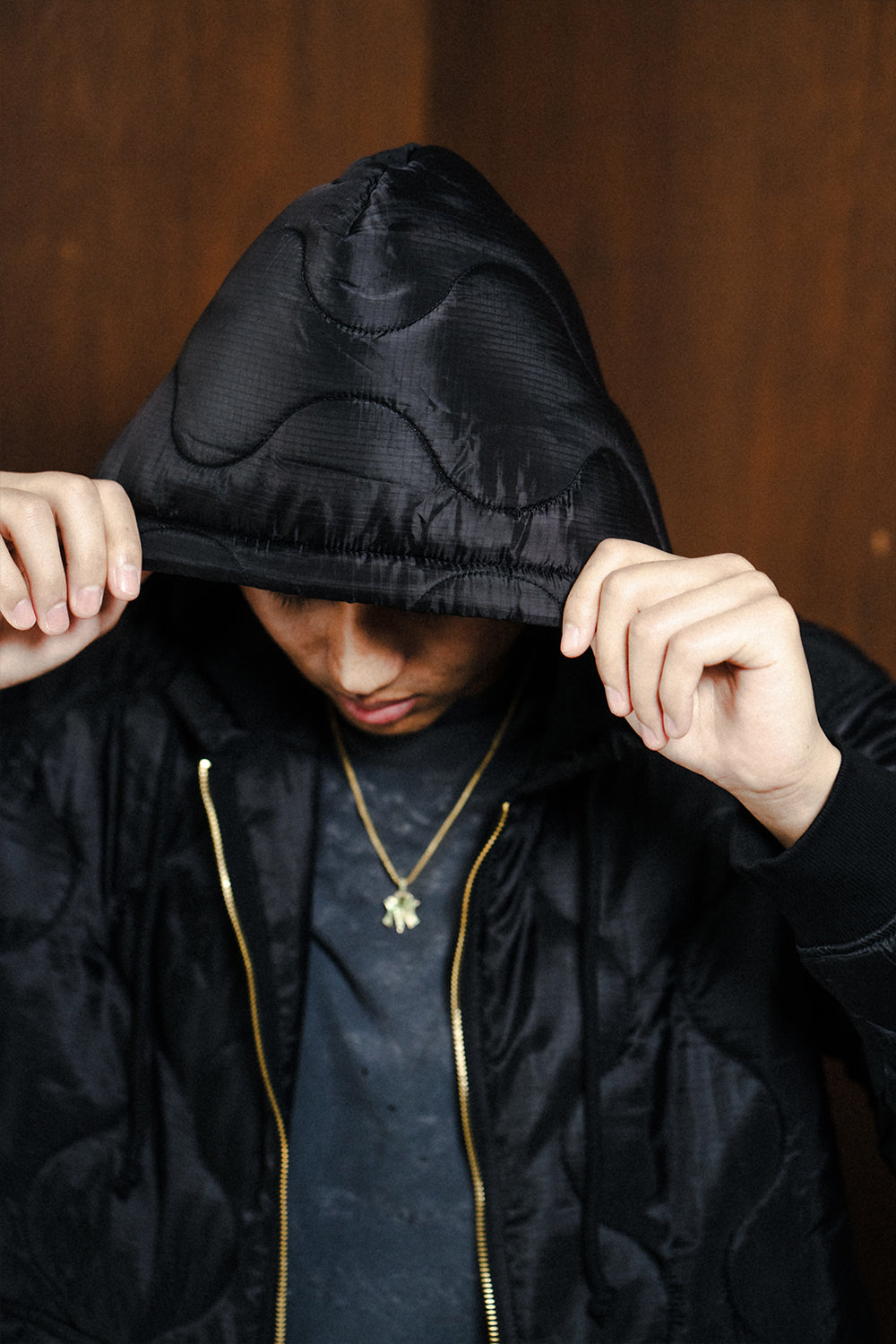 Liner Zip Hoodie / Black – OAK ART STUDIO
