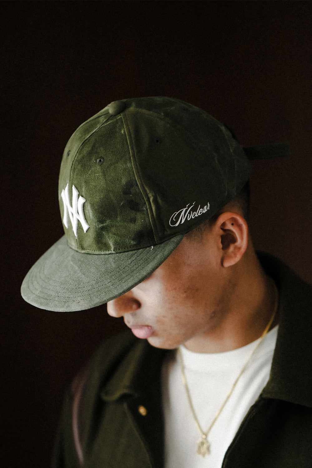 NV Logo Army Cap /Khaki White