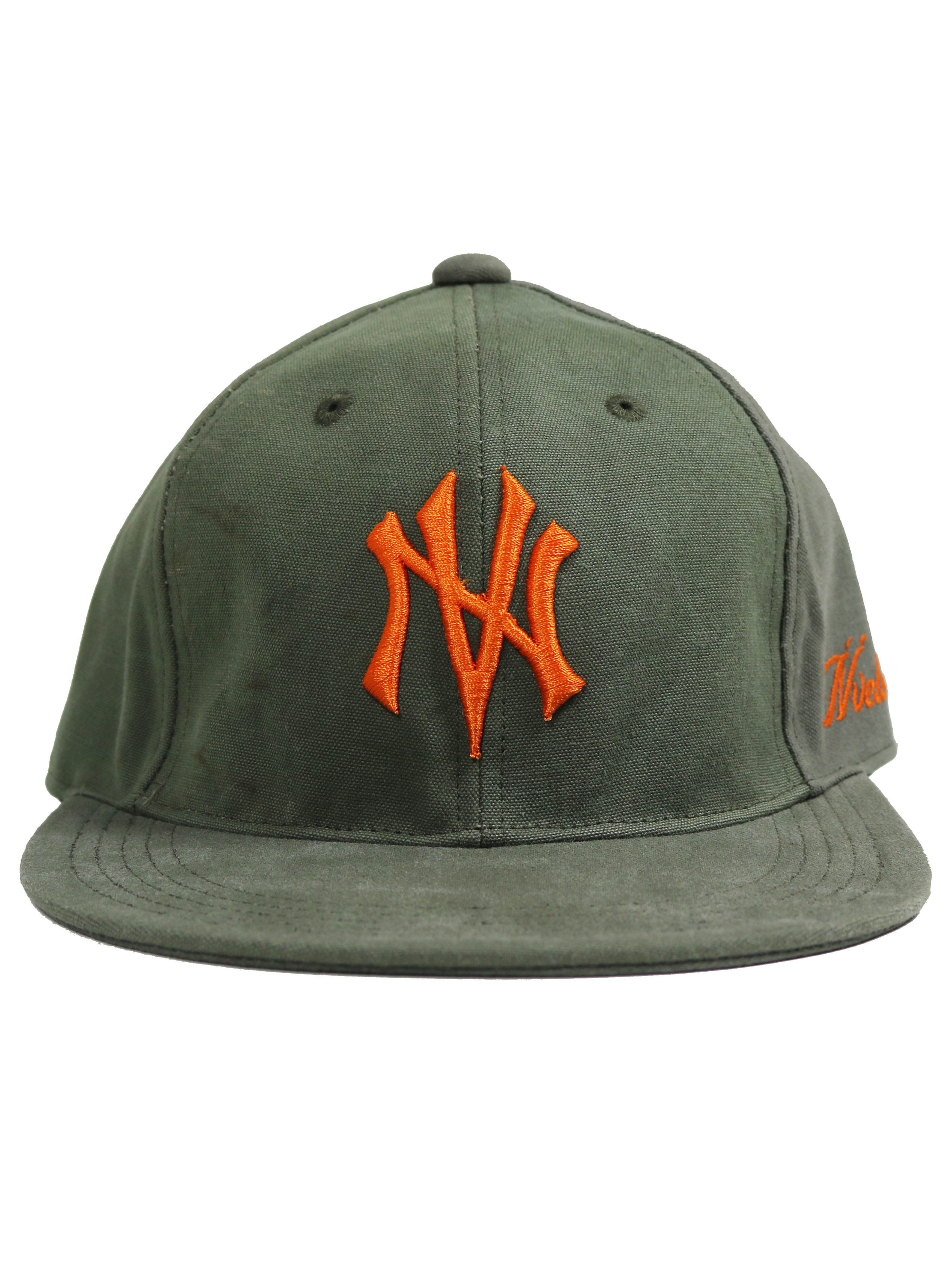 NV LOGO ARMY COTTON CAP / VINTAGE GREEN ORANGE