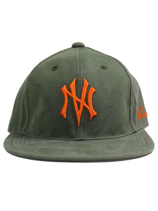 NV LOGO ARMY COTTON CAP / VINTAGE GREEN ORANGE