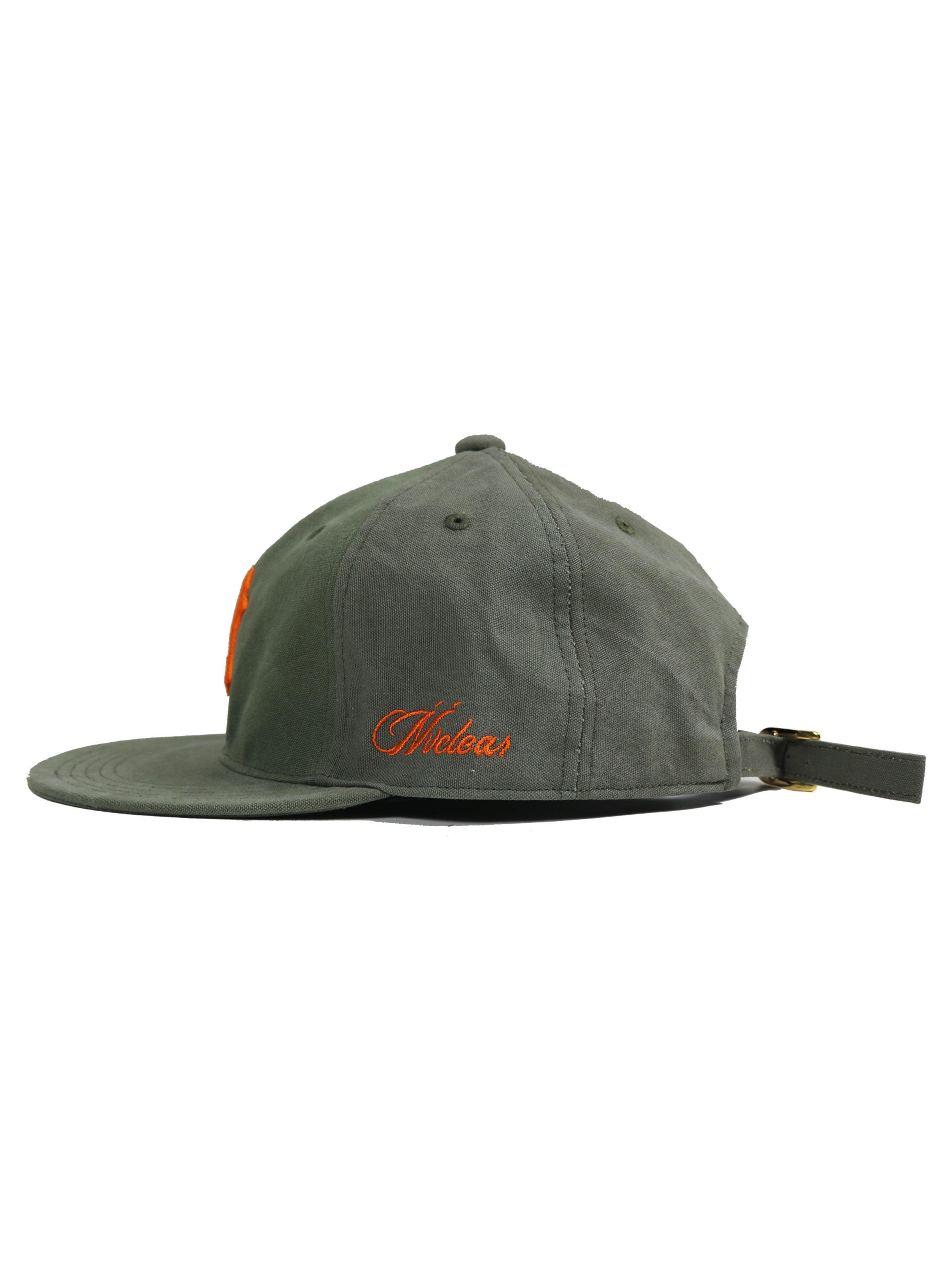 NV LOGO ARMY COTTON CAP / VINTAGE GREEN ORANGE