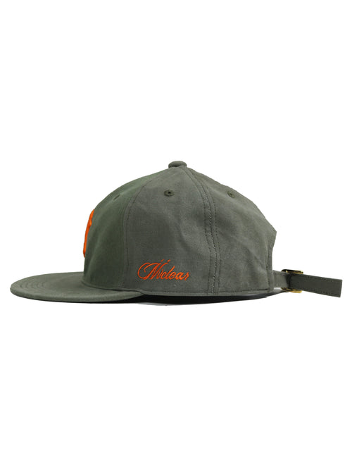 NV LOGO ARMY COTTON CAP / VINTAGE GREEN ORANGE